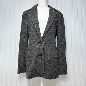Vince Charcoal Herringbone Casual Wool Blazer Size 8